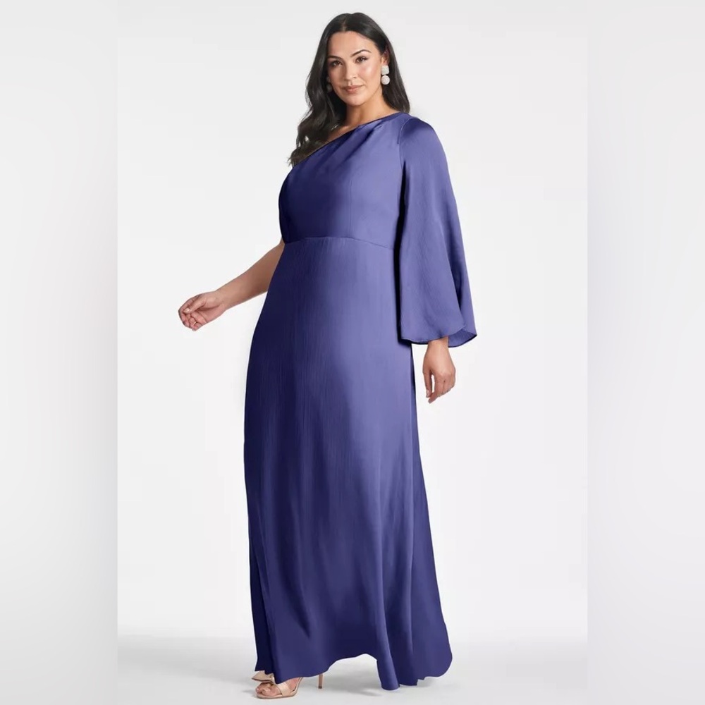 Sachin + Babi | Keely One Shoulder Gown in Deep Cobalt | Sz 14